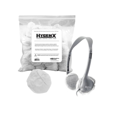 HygenX™ sanitizing covers for headphones, ensuring healthy hygiene in classrooms and effective pathogen elimination.